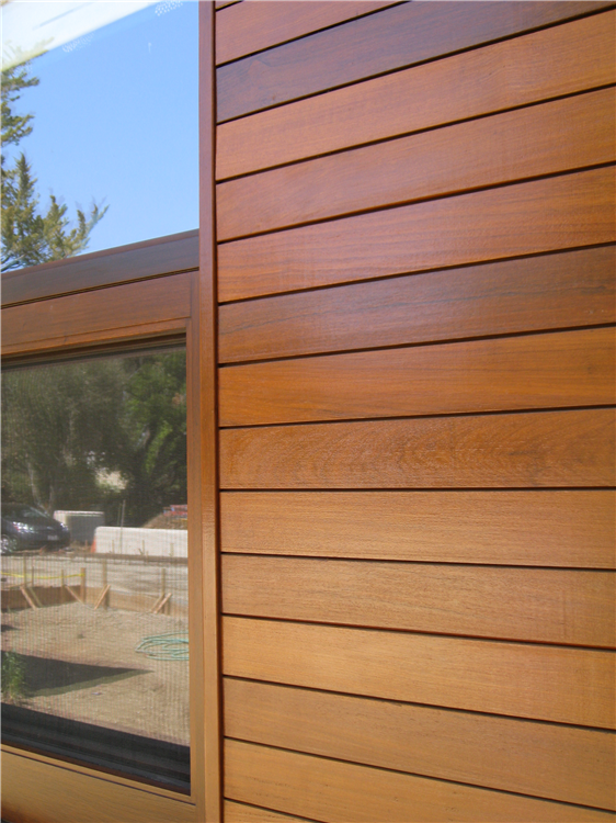 Close up photo of Hillsborough, California residence showing window detail.