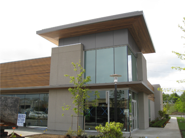Nike's Eugene retail store was constucted with a Rain Screen system in 2008 with FSC, Forest Stewardship Council, Certified Ipe.